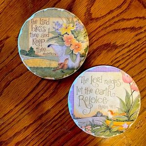 Coasters, 2ct. Thirsty stone, good condition